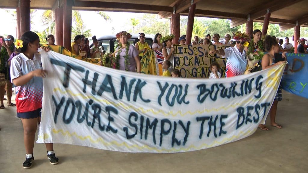 Proud Niueans welcome home Lawn bowlers bringing Niue’s first gold medal