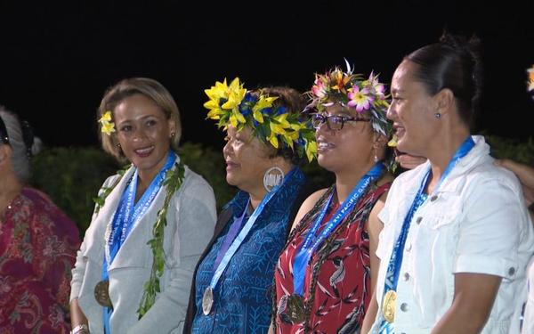 Niue lawn bowls celebrate Pacific games achievement