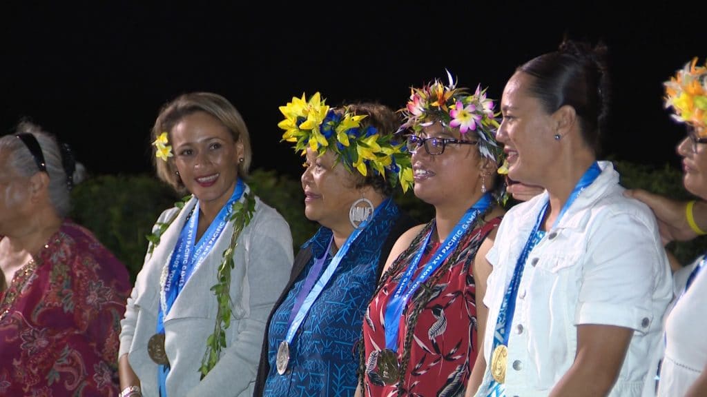 Niue lawn bowls celebrate Pacific games achievement