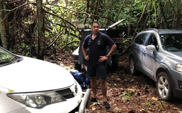 Rescue team carry out assessments at wreckage site in Liku