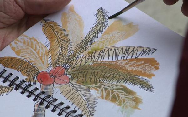 Travel sketching in Niue