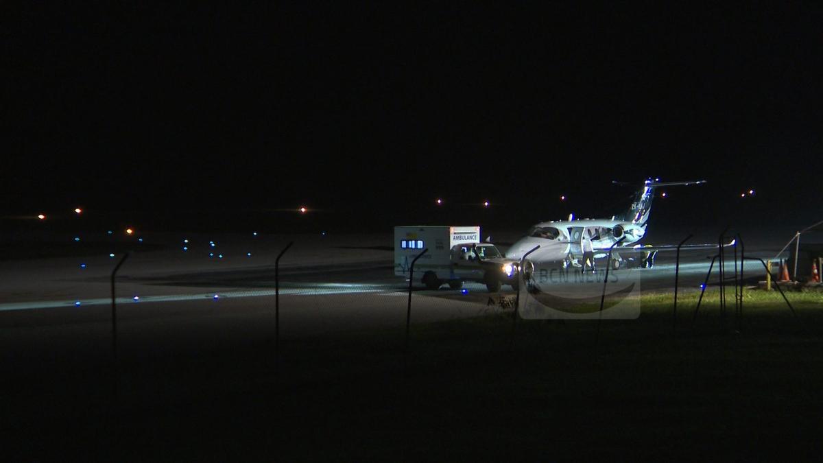 Former Premier returns home on a private chartered flight