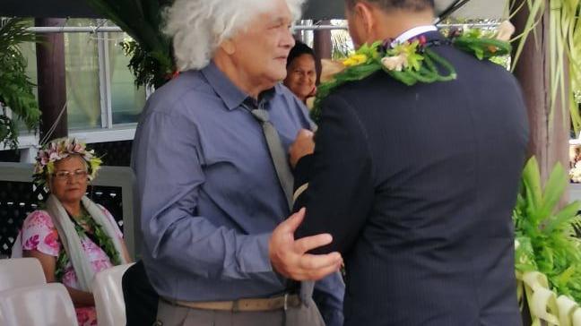 Conservationist Misa ‘Kanui’ Kulatea (NCSS) is awarded the Niue Community Services Star.