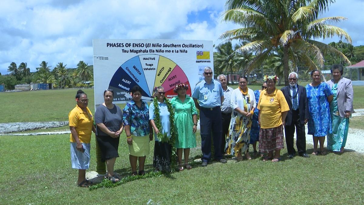 The Niue Girls Brigade and Niue Met Office join efforts to improve public awareness using billboards