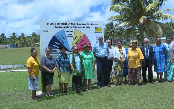 The Niue Girls Brigade and Niue Met Office join efforts to improve public awareness using billboards