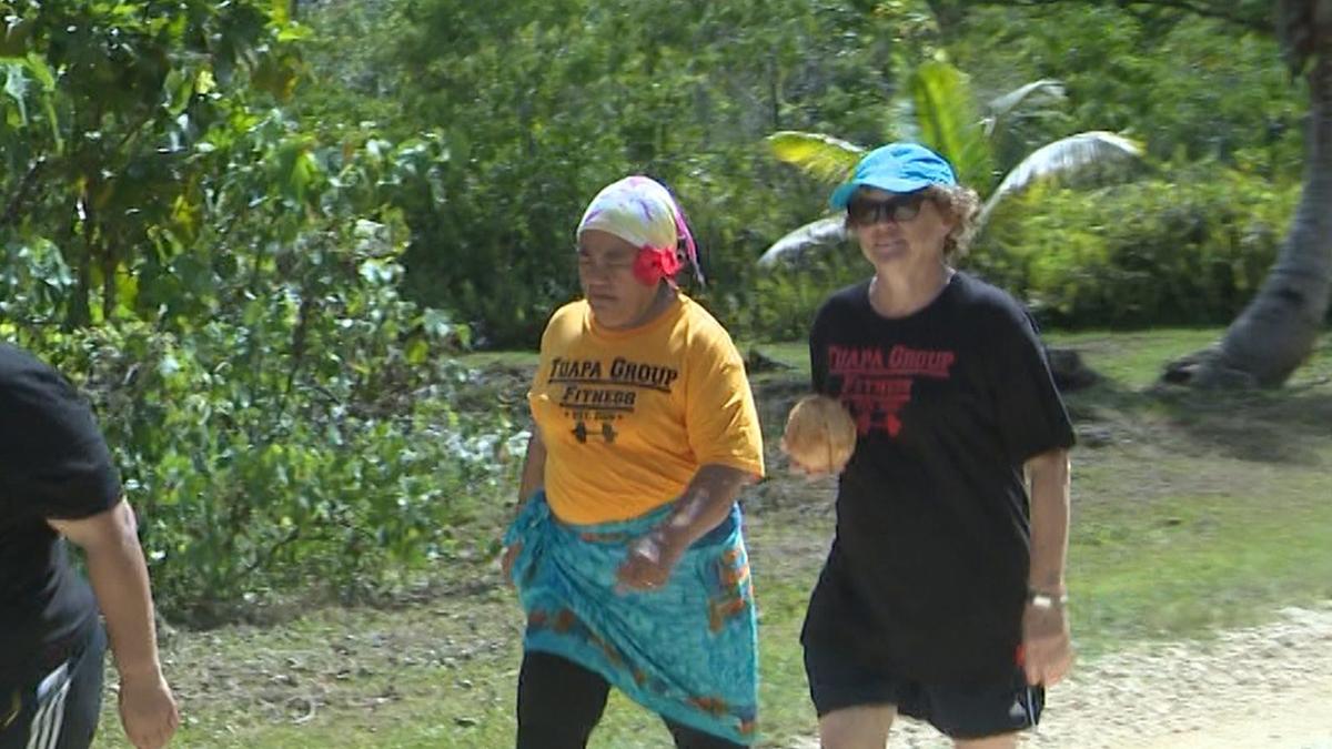 Tuapa Group Fitness walk/ride around the island to promote awareness of non-communicable diseases