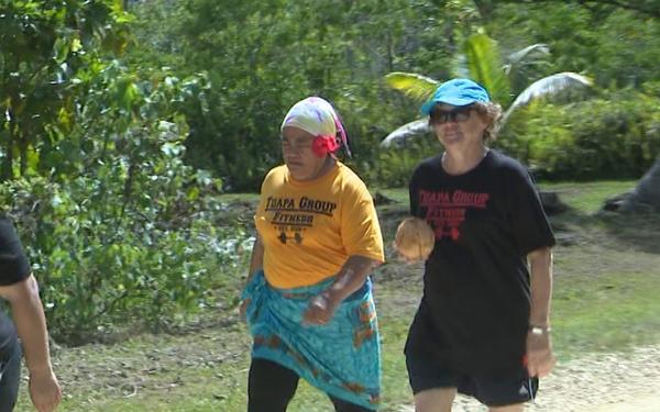 Tuapa Group Fitness walk/ride around the island to promote awareness of non-communicable diseases