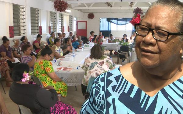 Aliutu women weave and talk about domestic violence