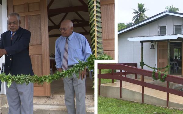 A new access ramp to one of their evacuation shelters, for the village of Toi