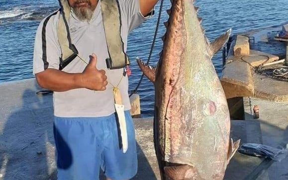 Sima’s Big Catch 54.4 kg dogtooth (valu) tuna caught yesterday.