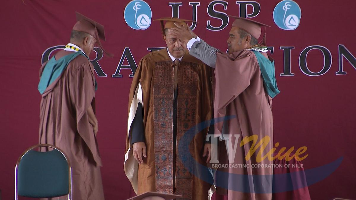 Premier Tagelagi installed as the 28th Chancellor of USP at the largest graduation ceremony in Niue’s history.