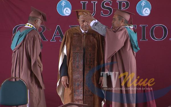 Premier Tagelagi installed as the 28th Chancellor of USP at the largest graduation ceremony in Niue’s history.