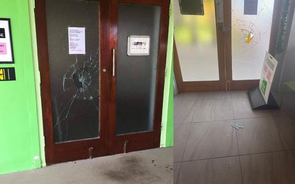 Police confirm investigation into Christmas morning incident involving drunken youth and the Kiwibank doors