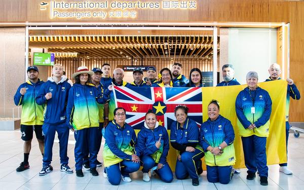 Team Niue arrive in Birmingham proud to represent the nation
