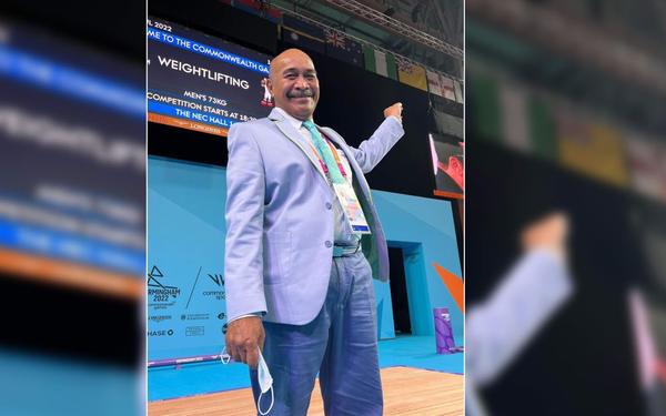 Alan Tano Puleosi as one of the International Technical Officials for weightlifting at the Birmingham Games