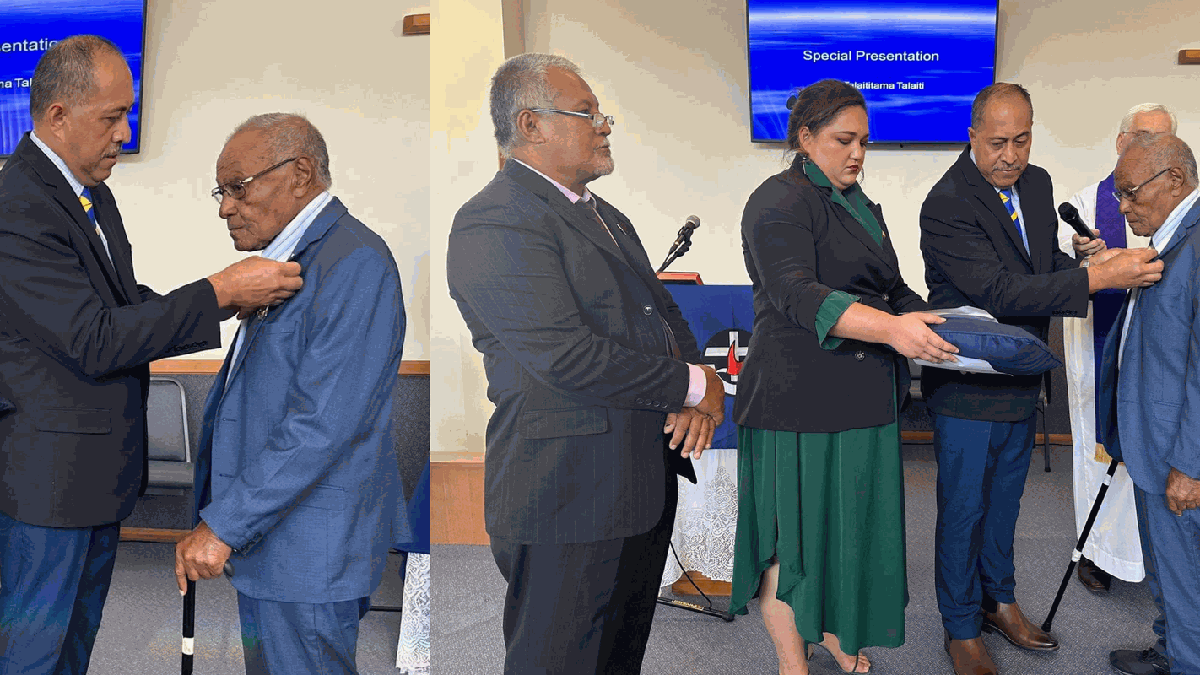Distinguished Service Cross awarded to former Cabinet Minister Hon. Pokotoa Sipeli