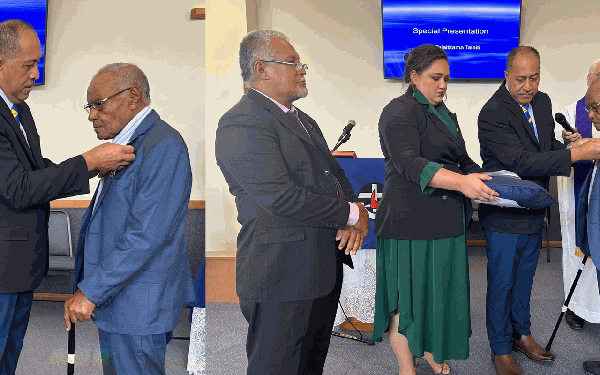 Distinguished Service Cross awarded to former Cabinet Minister Hon. Pokotoa Sipeli