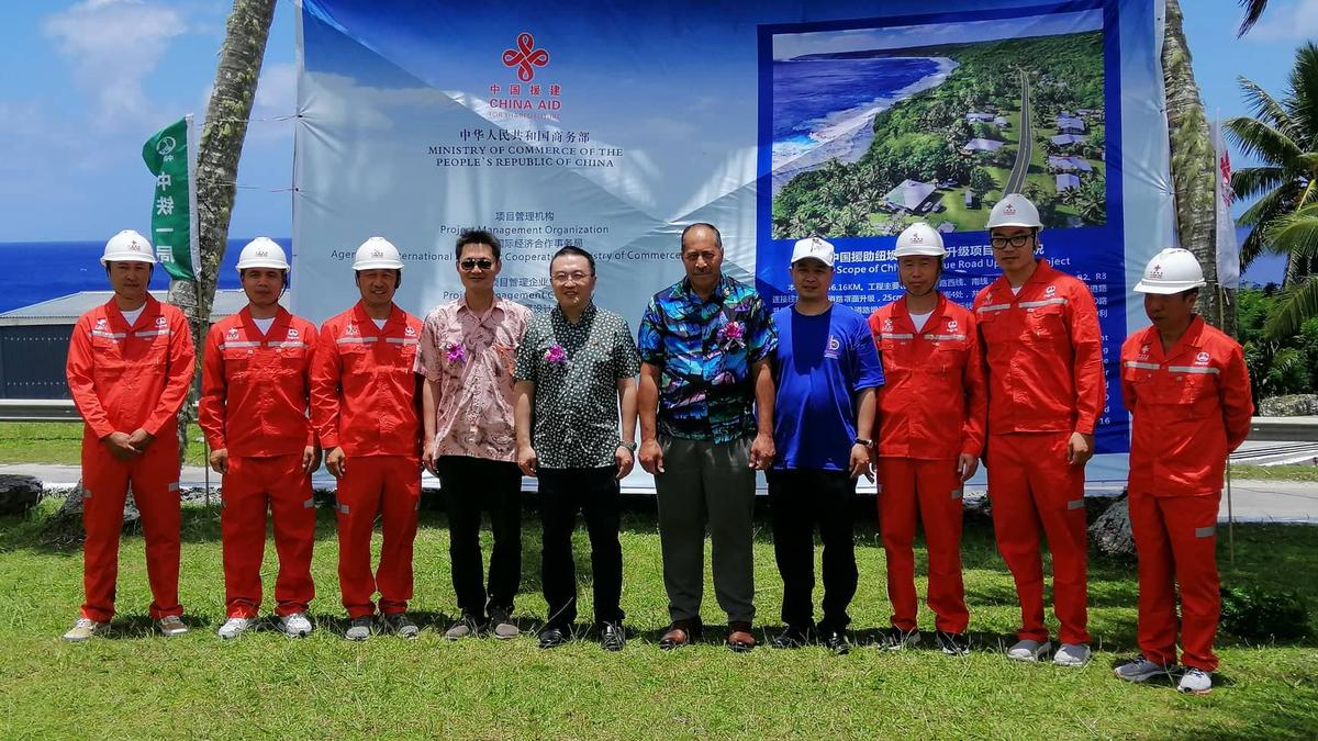 The pre-start ceremony of China Aid – Niue Road Upgrade Project launched today