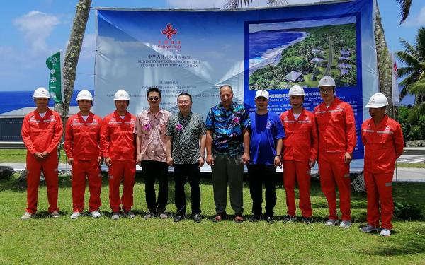 The pre-start ceremony of China Aid – Niue Road Upgrade Project launched today