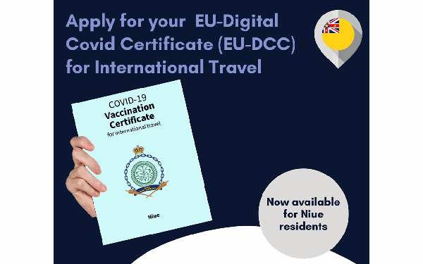 Niue joins the EU Digital Covid Certificate (EU DCC) system
