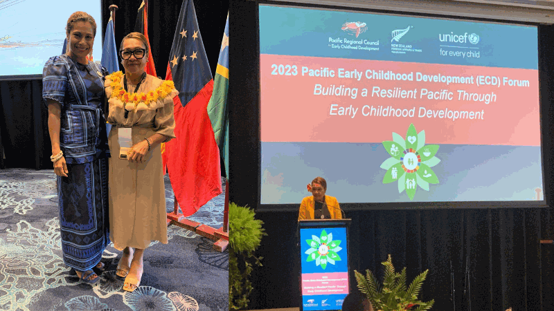<strong>Minister Ainu’u at the Pacific Early Childhood Development Forum in Fiji last week</strong>