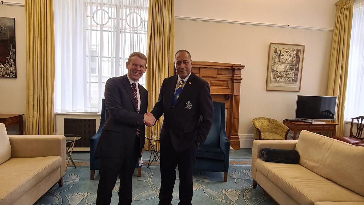 <strong>Premier Tagelagi in Wellington this week meets Prime Minister Hipkins</strong>