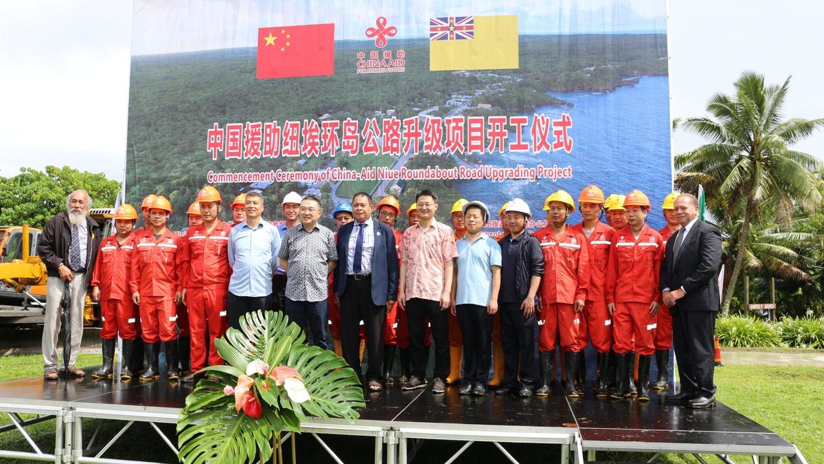 Avatele hosts the commencement ceremony of the China Aid Niue Road Upgrade Project