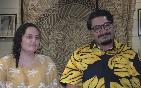 NZ based Niuean academics, Dr. Jess Pasisi and Rennie Atfield-Douglas deliver their work to Taoga Niue