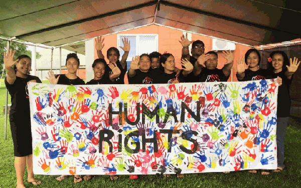 Niue High School students on “Human Rights come with Responsibilities” campaign last week