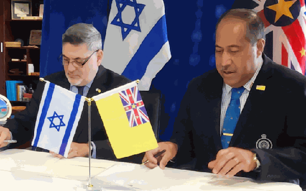 Niue formalises diplomatic relations with Israel
