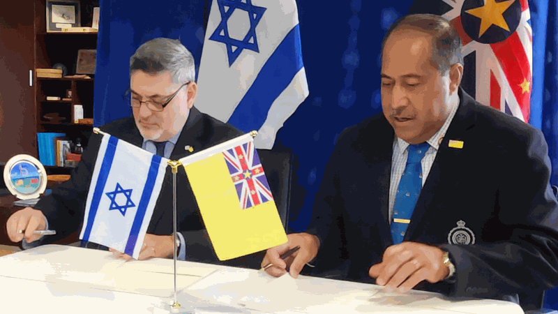 Niue formalises diplomatic relations with Israel