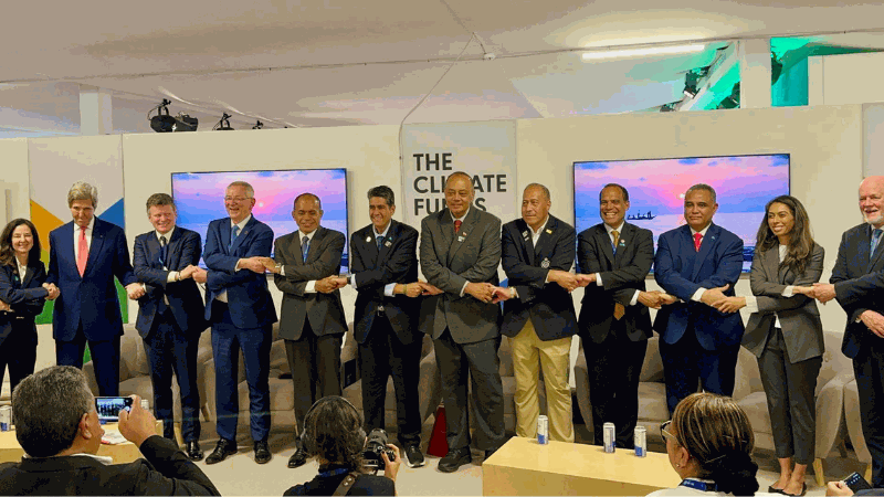 COP28: Premier Tagelagi promotes OCCs at the launch of the Blue Pacific Prosperity