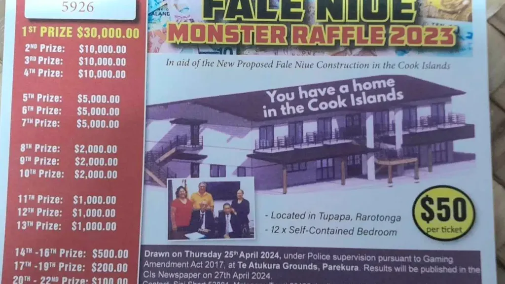 Fale Niue Monster Raffle Draw Postponed