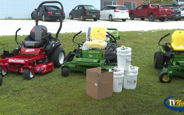 Donations of lawn mowers & filter buckets made to Village Councils