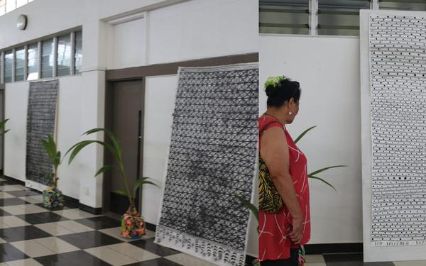 Artist Pule exhibits artwork for 50th Commemoration last week