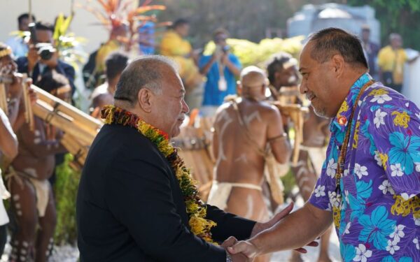 Prime Minister Tagelagi at the 54th Pacific Leaders Summit in Honiara